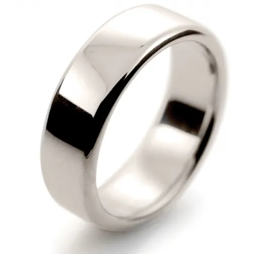 Soft Court Very Heavy - 7mm (SCH7 W) White Gold Wedding Ring